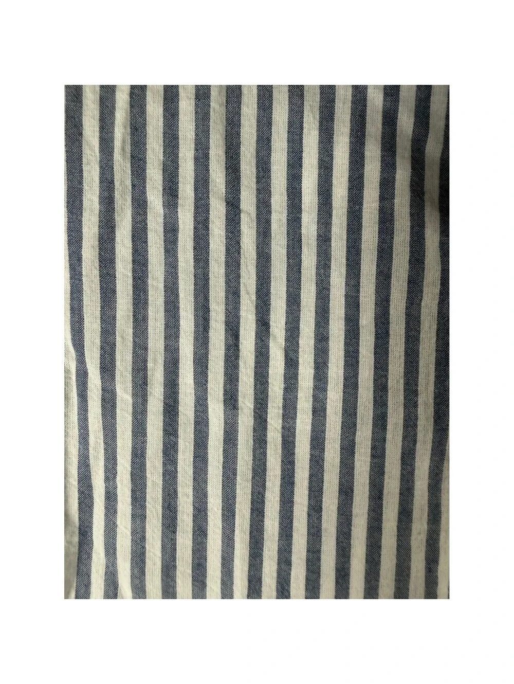 J.Crew Womens Blue White Striped Ruffle Front Cotton Blouse Small
